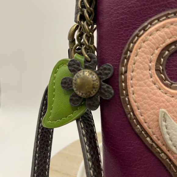 CHALA Elephant Crossbody Purse - interchangeable strap & flower and leaf charms - Picture 4 of 7